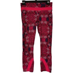 |EUC| LULULEMON Run Inspire Crop Pant II Prisma Multi Guava Lava Boom Juice